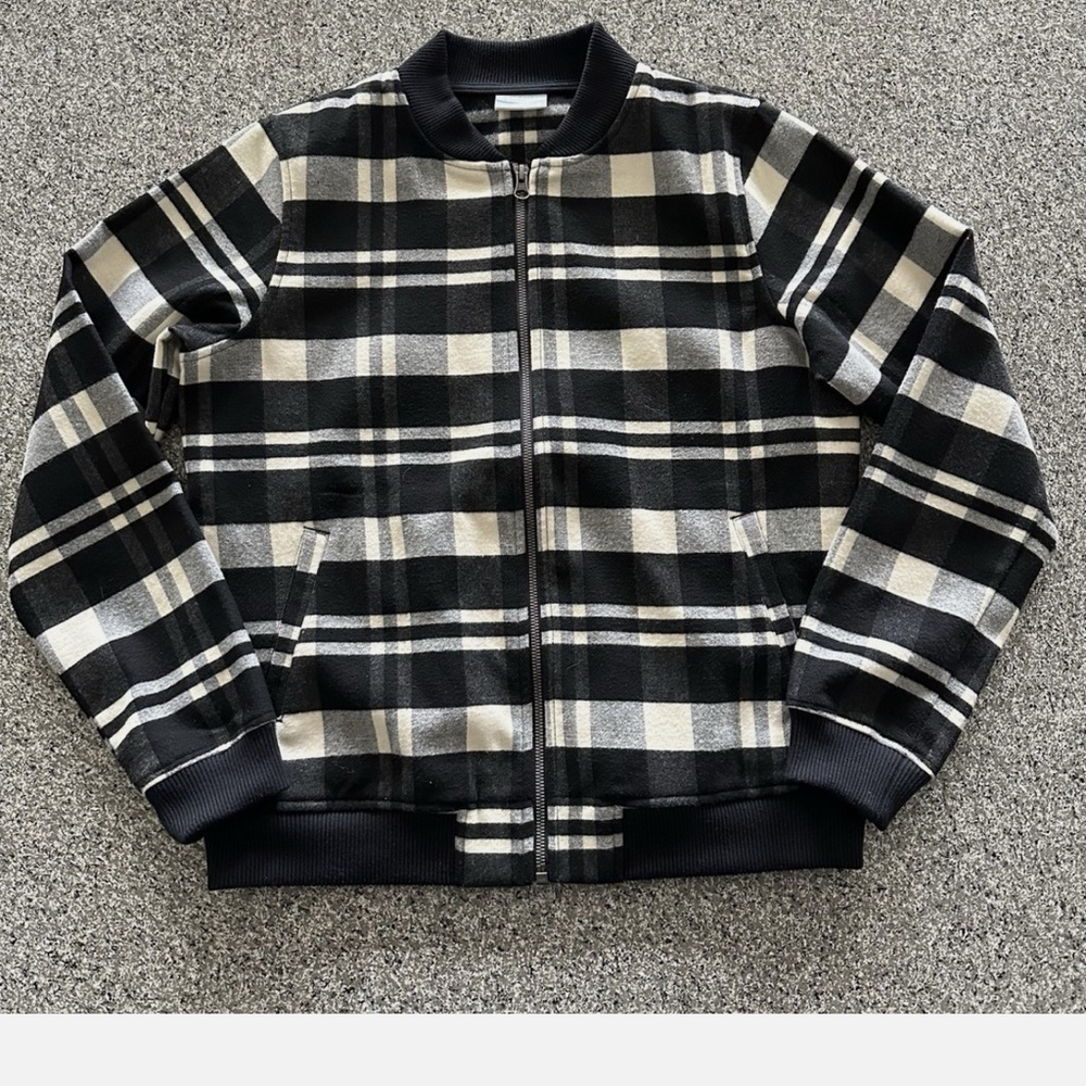 Women's Black and Gray Bomber Jacket